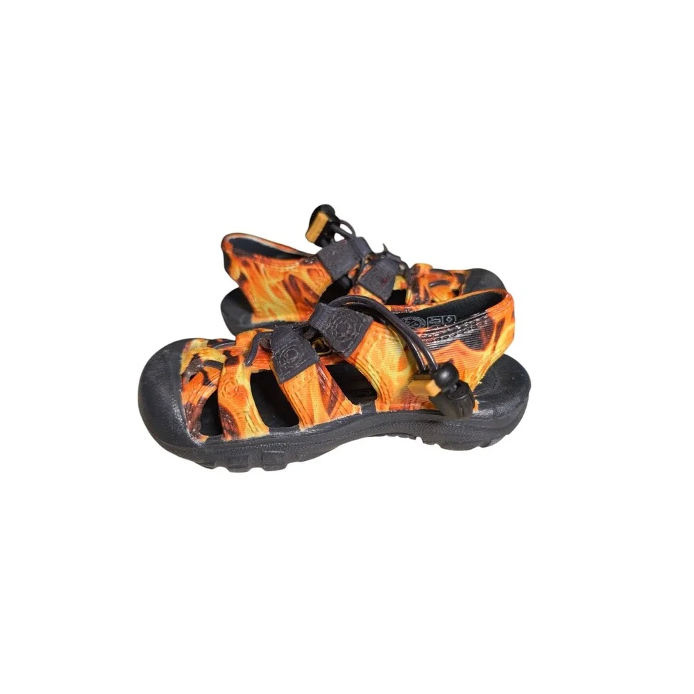 Keen Newport H2 Toddler Size 5 Orange Flame Print Waterproof Sport Sandals
